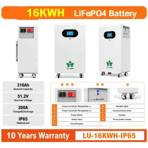 Home LiFePO4 Battery 100Ah 200Ah 300Ah ESS 10Kw 15Kw 20Kw Lithium Ion Battery 48V 200Ah Solar Energy System