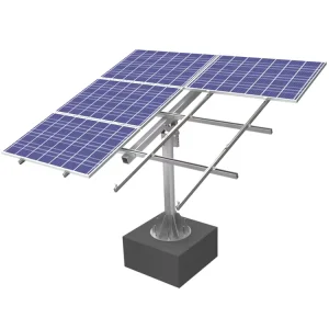 Home Solar Ground Mount System Single Pole Solar Panel Ground Mounting Rotator Stand