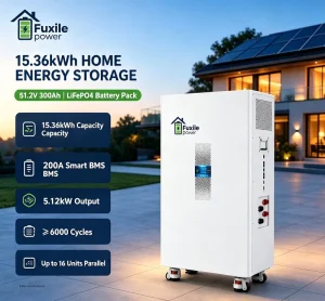 Home Solar Off Grid Energy Storage Floor Standing Lithium Battery 51.2V 300Ah 15.36kWh LiFePO4 Pack IP21 Protection
