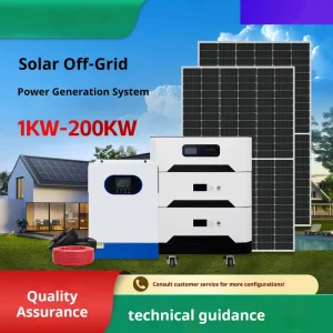 Home Solar Photovoltaic Power Generation System 220V Hybrid Off grid Energy Storage Inverter Controller All in one Machine