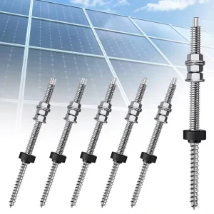 Home Solar Roof Hanger Bolt M10*200 Aluminum & Stainless Steel for Solar Mounting System L Feet Kit