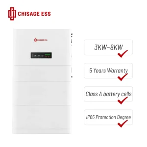 Home Use All in One ESS High Voltage Lithium Battery Stackable Single Phase 6kw Hybrid Inverter Solar Energy Storage System