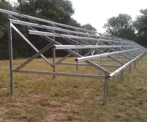 Hot Dip Galvanized Adjustable Solar Panel Mounting Rails System for Ground & Flat Roof PV Structure