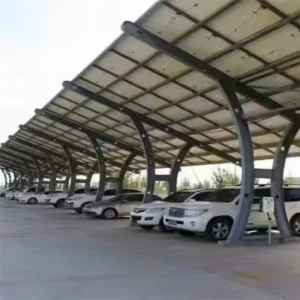 Hot-Dip Galvanized Solar Carport Mounting System, Commercial Parking, Waterproof PV Bracket