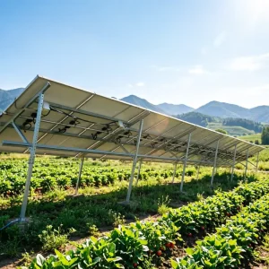 Hot Dip Galvanized Solar Farm Mounting System High Ground Clearance for Agriculture Project