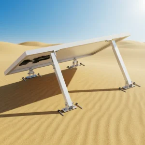 Hot Dip Galvanized Solar Ground Mounting Structure Fixed Tilt System Utility Scale PV Farm High Strength Steel Wind