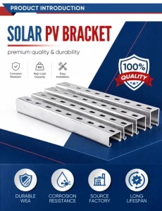 Hot Dip Galvanized Solar Support Frame Fitted With Stainless Steel Parts Multi scenario Photovoltaic Mounting Bracket