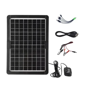 Hot Sales 15W Solar Panel IP65 to Charge 12V 6V Battarey or Usb Output From FUZHAO Factory Directly Sales
