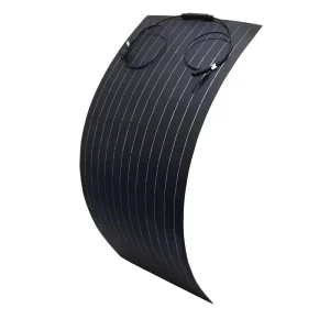 Hot Selling Thin Flim Solar Panel Flexible 100w 150w 160w Full Black Balcony Solar Panels 12v 18v for Cars Boats Caravans Roof