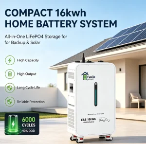 Household Off Grid Solar Emergency Backup Power Supply 6200W 16kWh Wheeled All in One LiFePO4 Battery With Built in MPPT