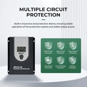 Household Solar Kit MPPT Solar Controller 12V 24V 36V 48V LCD Display Solar Regulator
