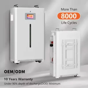 Hybrid Off Grid Home Solar Wall Mounting Energy Storage System 48V 100Ah 15kWh Lifepo4 200Ah Lithium Inverter Battery Pack