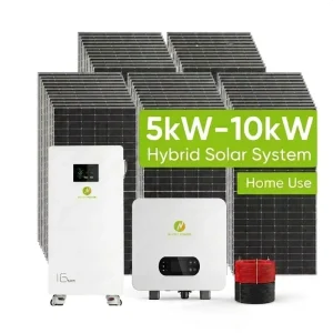Hybrid Solar Energy System 10Kw 10000W 5Kw 5000W 3Kw Solar Home Power Systems With Storage
