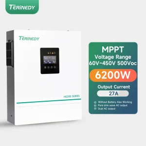 Hybrid Solar Inverter 6.2kW On grid & Off grid Solar Inverter 48V with MPPT Solar Charge Controller for Home Use