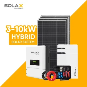 Hybrid Solar Inverter System 5kW 8KW 10kW on Grid Hybrid Solar Energy System with Battery Storage
