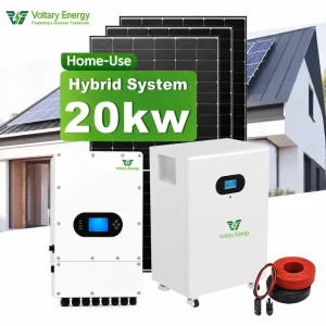 Hybrid Solar System 20 kW Monocrystalline Silicon MPPT Lithium Ion off Grid Solar Panel System Kit