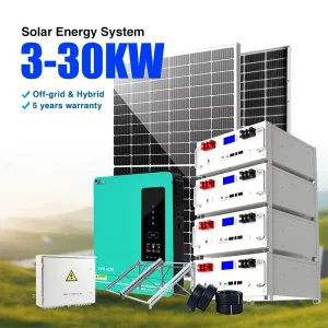 Hybrid Solar System 5kw 10kw 20kw 30kw Solar Power Panel Kit
