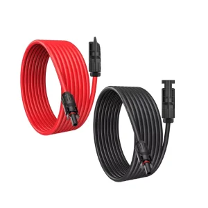 IP2* IP68 DC UL94 V0 Male Female PV Cable Solar Panel Connectors Tinned Copper PVC High Voltage Insulated 50A Cable