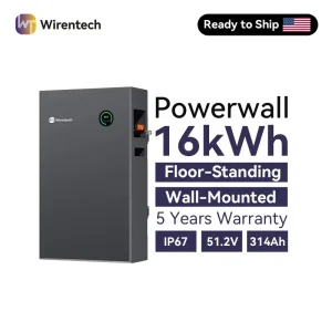 IP65 51.2V 314Ah Deep Cycle Battery For Renewable Energy Storage Dual Installation 10 Year Limited Warranty