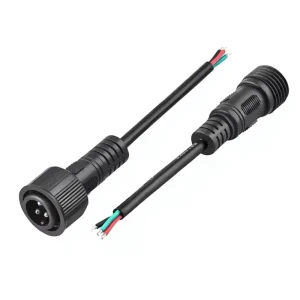 IP65 M15 Waterproof Wire Connectors 2 3 Cores Female Male 6A Rated Copper Nylon PC 5A Solar Power Systems