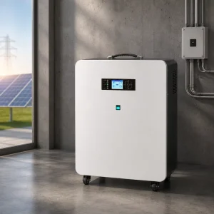 IP65 Rated Portable 51.2V LiFePO4 Battery Energy Storage System Movable Solar Lithium Battery with Smart LCD Display Screen