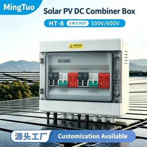 IP66 Protection Rated 32A 500V DC Combiner Box 6 Sockets Outdoor Solar Photovoltaic Power Distribution Junction