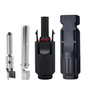 耐用 IP67 防水 1000V 直流太阳能光伏电缆连接器 35A 公头母头铜线触点 1P 太阳能电池板连接器