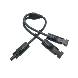 IP67太阳能电池板电力电缆 1公对2母连接器 防风雨
