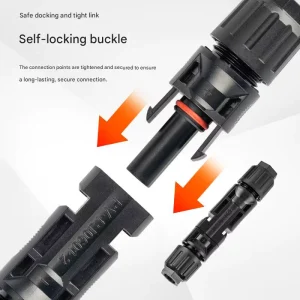 IP67 防水 1500V 45A 适用于 6mm 10mm 公头母头直流太阳能电池板光伏电缆连接器，适用于太阳能光伏系统