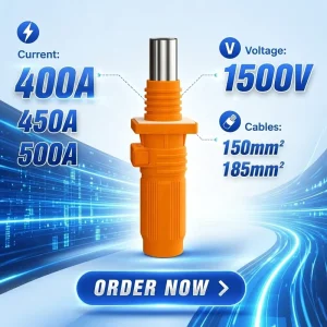 IP67 1500V DC 400A 450A 500A Energy Storage Connector High Current Battery Terminal for Solar ESS and Power Distribution