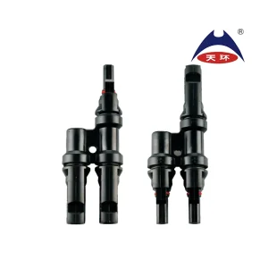 IP67 防水 1KV 1 2T 型太阳能电池板电缆分支连接器 铜 用于串联并联 太阳能电缆兼容
