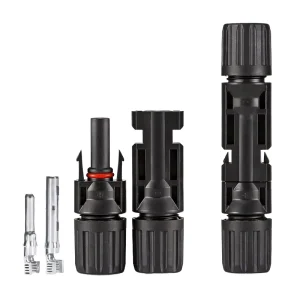 IP67 Waterproof Black Nylon 2.5mm2 4mm2 6mm2 30A 1000V PV DC Solar Panel Cable Solar Connector for Photovoltaic System