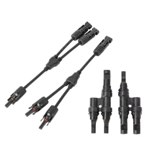 IP67 Waterproof Solar Panel Cable Connector T Y Type 1000V 30A for Solar Photovoltaic System 50A Rated Current Copper Tin Contact