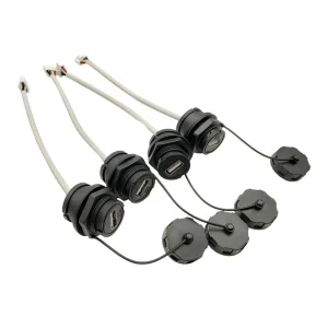 IP67 Waterproof USB Type-A Panel-Mount Connector for Solar Inverter with Custom Cable Length