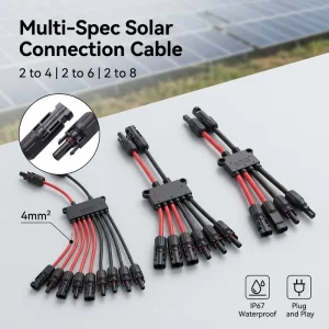 IP67 Waterproof Y Type Cable Assembly 2 to 4 8 Splitter 2PIN Male Female Connector for Outdoor Electric Vehicle