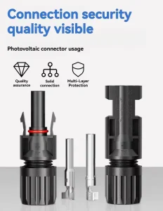 IP67防水铜质2.5mm2 4mm2 6mm2 30A 1000V光伏直流太阳能电池板电缆太阳能连接器 用于太阳能发电系统