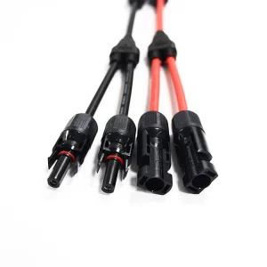 防水 IP68 2 合 1 直流太阳能电线连接器 Y 分支太阳能连接器，用于太阳能光伏板系统