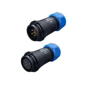 IP68 Waterproof SP25 4Pin PA66 Plastic Docking Male Female Plug Panel Socket Circular Cable Connector for LED Power Supply