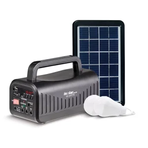 IS-1377S Small Rechargeable Solar Panel Charge Home Lighting System Power Indoor Kit With Lamps and Speaker