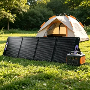 In Stock 100W 23% Efficient Portable Solar Panel EFTE Foldable Monocrystalline Battery Charger for Hiking RV Marine