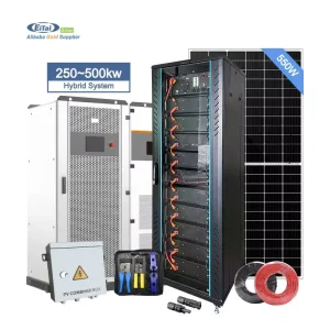 Industrial 200Kw 500Kw Inverter Solar Power Energy Storage System Complete Hybrid With Battery Storage