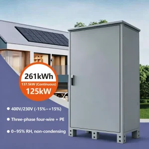 Industrial 261kW Storage Cabinet Commercial Solar Power System Factory Backup