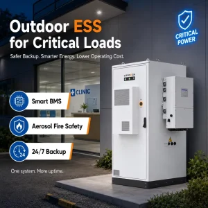 Industrial Battery Storage System 50kW 100kW 200kW 112kWh 224kWh 448kWh Outdoor LiFePO4 BESS Cabinet for Solar Backup Power