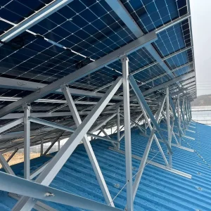 Industrial Color Steel Tile Roof Triangular Bracing Solar Panel Mounting Bracket System Hot-Dip Galvanized Surface