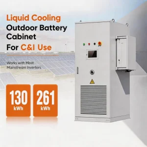 Industrial Commercial 130kW 261kWh All-in-One Cabinet LiFePO4 Battery Solar Energy Storage System
