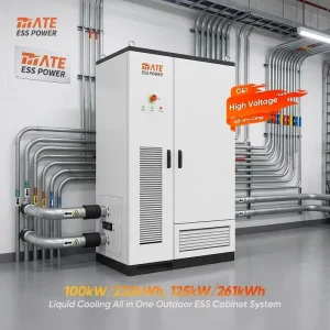 Industrial Commercial Liquid Cooling LFP Lithium Battery Cabinet 100kW 232kWh 125kW 261kWh IP54 for Backup Power