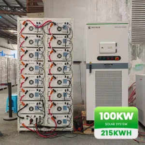 Industrial ESS Energy Storage System Hybrid 100kw Inverter 215KWH 200KWH Battery Off On Grid Commercial Battery Storage System