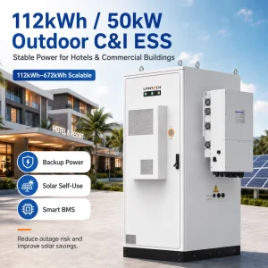 Industrial Solar Energy Storage System 75kWh 100kWh 200kWh 300kWh Hybrid Inverter Lithium Ion Battery Off-Grid Battery Storage