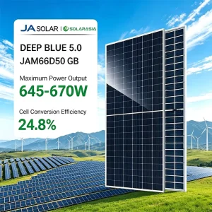 Industrial Solar Panels 645W 650W 660W 665W 670W N Type Topcon Bifacial Monocrystalline Solar Panel for Solar System