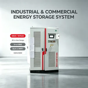 Industrial and Commercial Outdoor Cabinet System Lifepo4 Battery 60kW 107kWh BESS High Voltage Energy Storage With 60kW MPPT